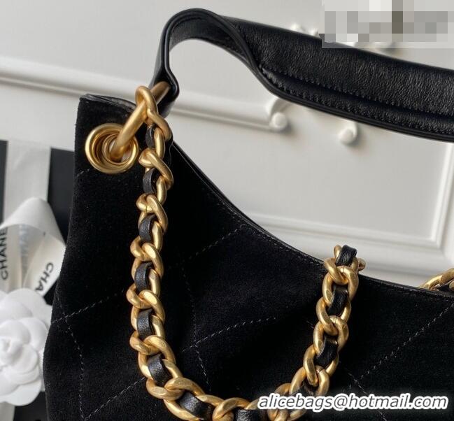 Inexpensive Chanel Suede Small Hobo Bag AS5970 Black 2026