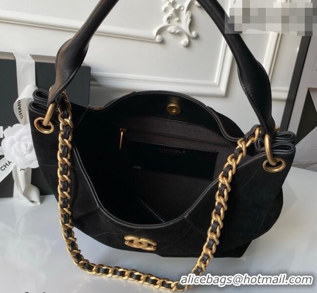 Inexpensive Chanel Suede Small Hobo Bag AS5970 Black 2026