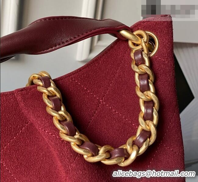 Inexpensive Design Chanel Suede Small Hobo Bag AS5970 Red 2026