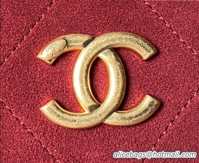 Inexpensive Design Chanel Suede Small Hobo Bag AS5970 Red 2026