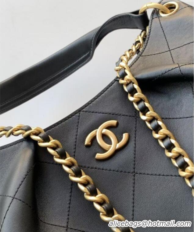 Affordable Price Chanel Calfskin Leather Small Hobo Bag AS5970 Black 2026