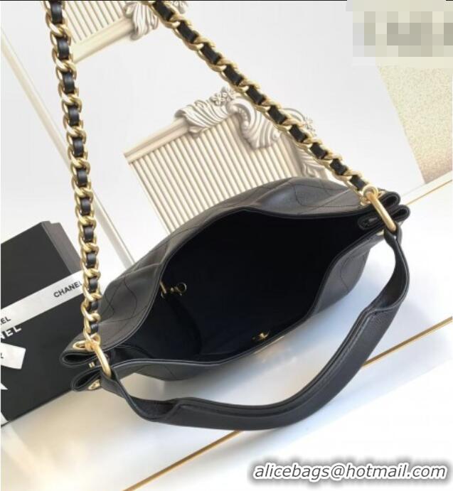 Affordable Price Chanel Calfskin Leather Small Hobo Bag AS5970 Black 2026