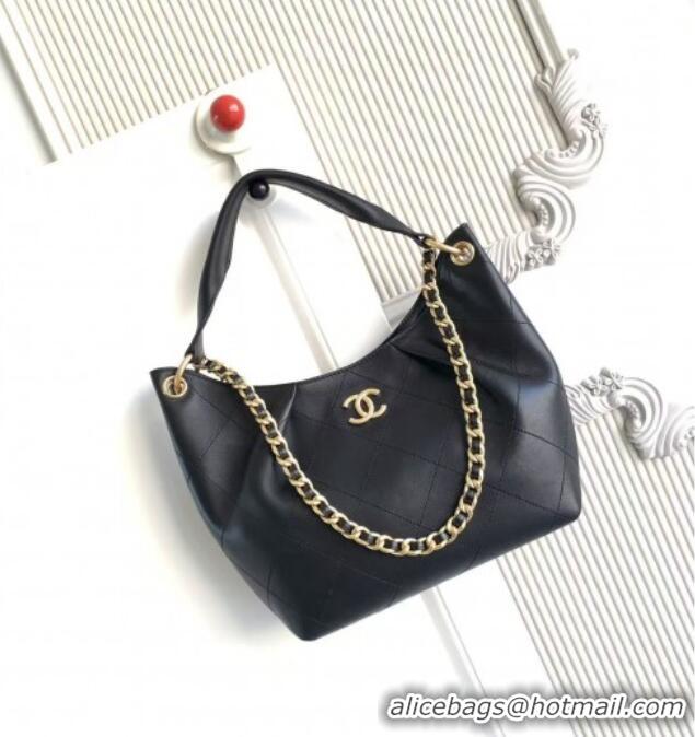 Affordable Price Chanel Calfskin Leather Small Hobo Bag AS5970 Black 2026