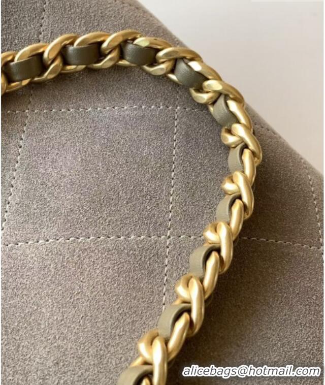 Cheap Design Chanel Suede Small Hobo Bag AS5970 Grey 2026