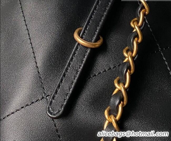 Reasonable Price Chanel Calfskin Leather Small Shopping Tote Bag AS6015 Black 2026