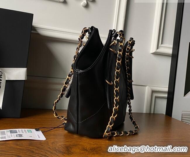 Reasonable Price Chanel Calfskin Leather Small Shopping Tote Bag AS6015 Black 2026