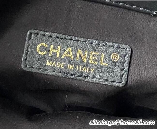 Reasonable Price Chanel Calfskin Leather Small Shopping Tote Bag AS6015 Black 2026