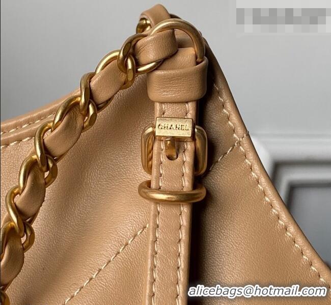 Best Price Chanel Calfskin Leather Small Shopping Tote Bag AS6015 Beige 2026