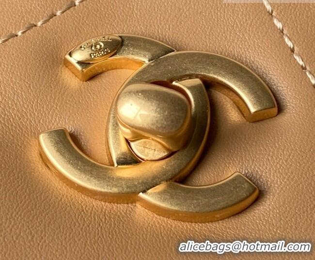 Best Price Chanel Calfskin Leather Small Shopping Tote Bag AS6015 Beige 2026