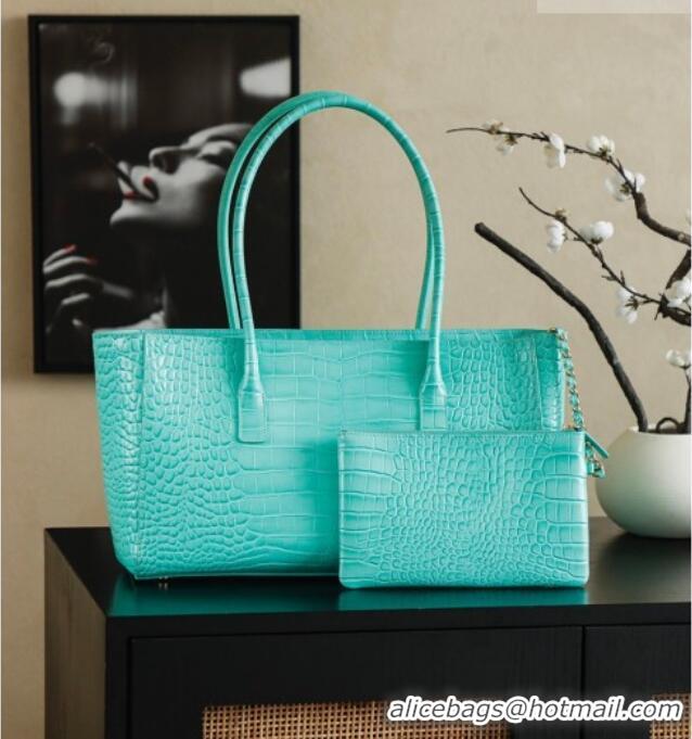 Best Design Chanel Medium Shopping Tote Bag in Crocodile Embossed Calfskin Leather AS2157 Green 2026