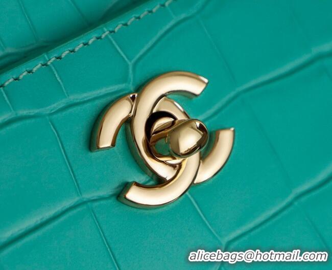 Best Design Chanel Medium Shopping Tote Bag in Crocodile Embossed Calfskin Leather AS2157 Green 2026