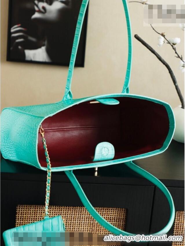 Best Design Chanel Medium Shopping Tote Bag in Crocodile Embossed Calfskin Leather AS2157 Green 2026