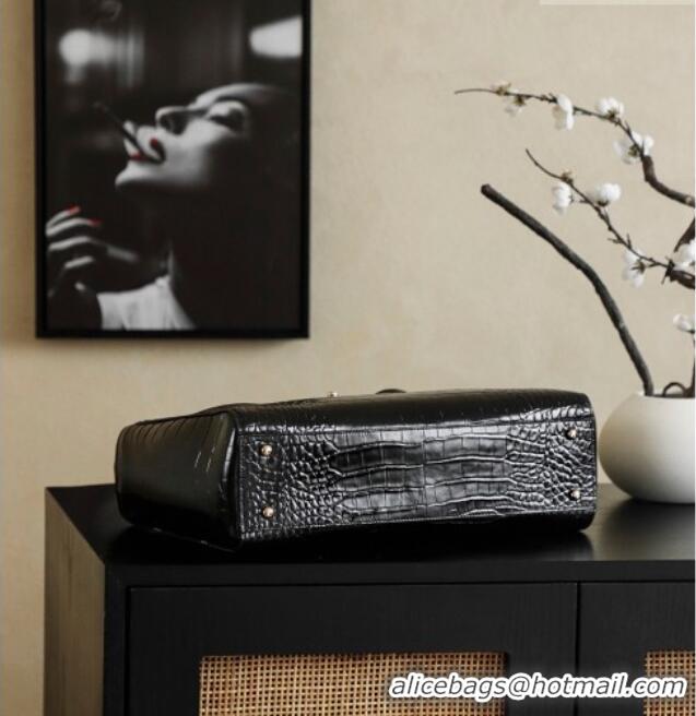 Top Quality Chanel Medium Shopping Tote Bag in Crocodile Embossed Calfskin Leather AS2157 Black 2026