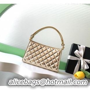 Unique Grade Chanel Lambskin Leather Hobo Bag AS6045 Gold 2026