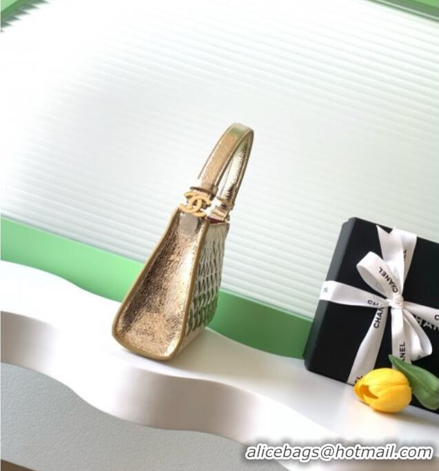 Unique Grade Chanel Lambskin Leather Hobo Bag AS6045 Gold 2026