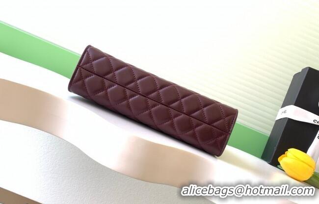 Top Design Chanel Lambskin Leather Hobo Bag AS6045 Dark Brown 2026