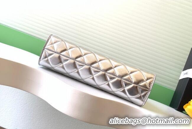 Top Quality Chanel Lambskin Leather Hobo Bag AS6045 Silver 2026