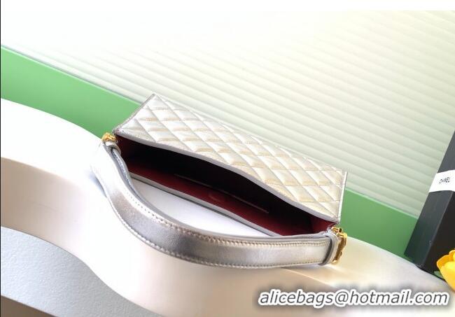 Top Quality Chanel Lambskin Leather Hobo Bag AS6045 Silver 2026