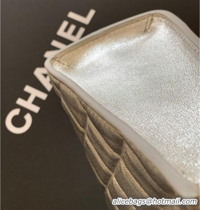 Top Quality Chanel Lambskin Leather Hobo Bag AS6045 Silver 2026