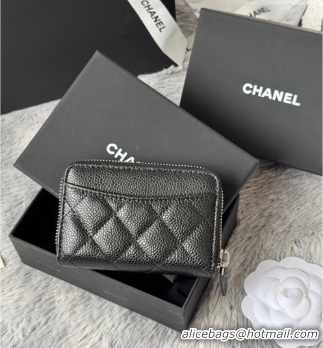Traditional Specials Chanel Grained Calfskin Leather Classic Zipped Coin Purse AP0216 Black 2026