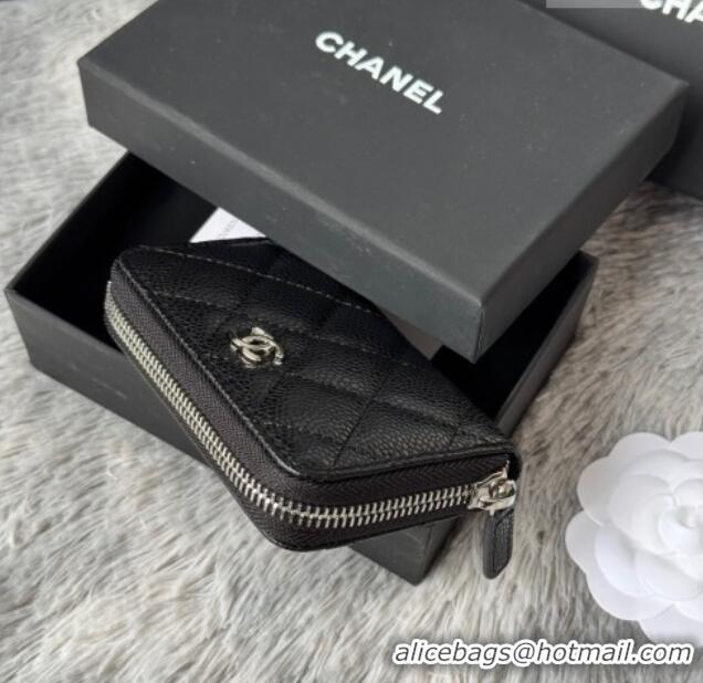 Traditional Specials Chanel Grained Calfskin Leather Classic Zipped Coin Purse AP0216 Black 2026