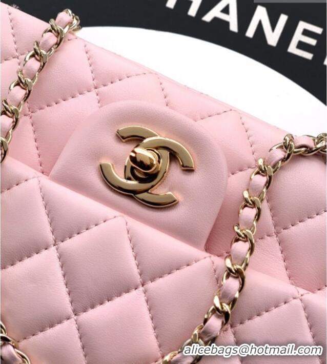 Hot Sell Cheap Chanel Lambskin Leather Mini Classic Flap Handbag With Top Handle and Bow Charm AS2431 Light Pink 2026