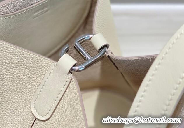 Best Design Hermes In-The-Loop Mini Bag 18cm in Original Calf Leather Cream 101041 White/Silver 2026