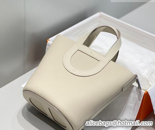 Best Design Hermes In-The-Loop Mini Bag 18cm in Original Calf Leather Cream 101041 White/Silver 2026