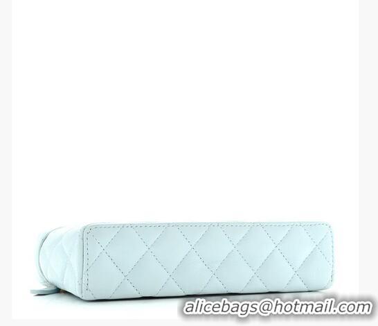 Buy Discount Chanel Caviar Quilted Top Handle Slim Vanity With Chain AS9688 Light Blue/Gold 2026