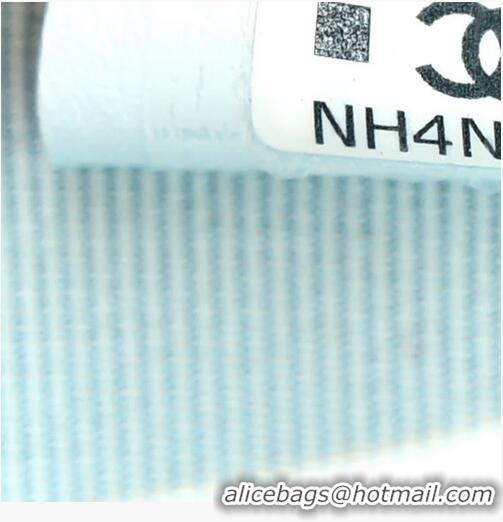 Buy Discount Chanel Caviar Quilted Top Handle Slim Vanity With Chain AS9688 Light Blue/Gold 2026