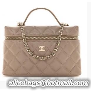 Super Quality Chanel Caviar Quilted Top Handle Slim Vanity With Chain AS9688 Dark Beige 2026