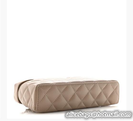 Super Quality Chanel Caviar Quilted Top Handle Slim Vanity With Chain AS9688 Dark Beige 2026