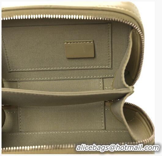 Shop Grade Chanel Lambskin Quilted Chain Top Handle Mini Vanity Case AS7239 Light Green