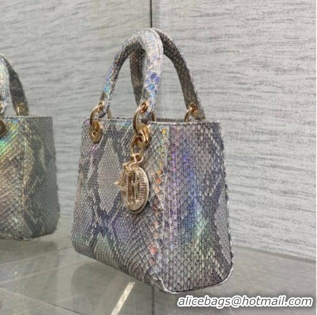 Good Quality Dior Small Lady Dior Bag in Snakeskin Leather DR012606 Purple 2026