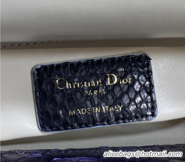 Grade Quality Dior Mini Lady Dior Bag in Snakeskin Leather DR012606 Purple 2026