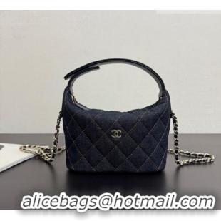 Traditional Discount Chanel Quilted Denim Classic Clutch with Chain AP4386 Dark Blue 2026