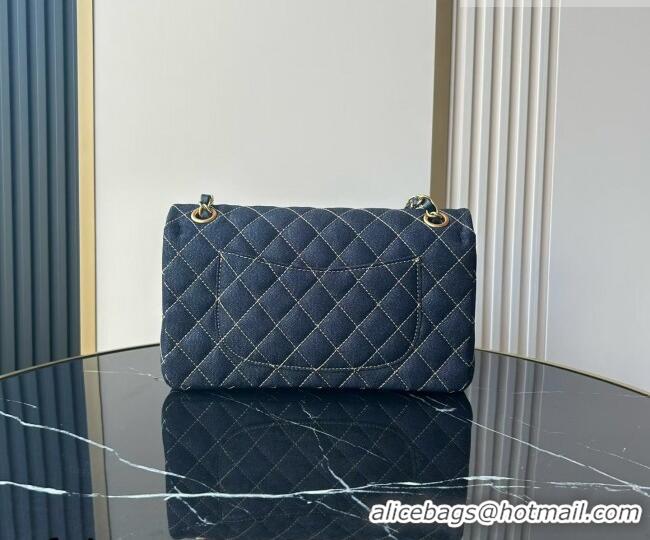 Good Taste Chanel Quilted Denim Medium Classic Flap Bag A01112 Dark Blue 2026