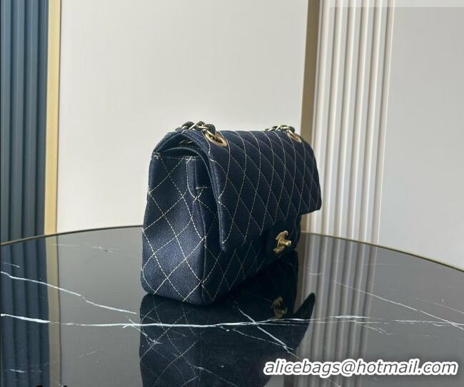 Good Taste Chanel Quilted Denim Medium Classic Flap Bag A01112 Dark Blue 2026