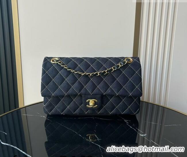 Good Taste Chanel Quilted Denim Medium Classic Flap Bag A01112 Dark Blue 2026