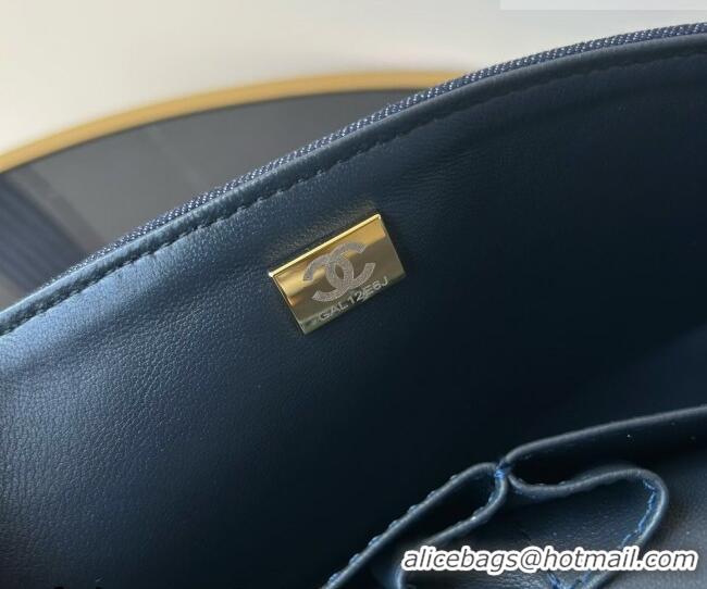 Good Taste Chanel Quilted Denim Medium Classic Flap Bag A01112 Dark Blue 2026
