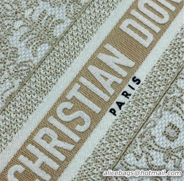 Low Cost Dior Medium Lady D-Lite Bag in Latte White and Gold-Tone Dioresque Stella Cornely Embroidery 0126061 2026