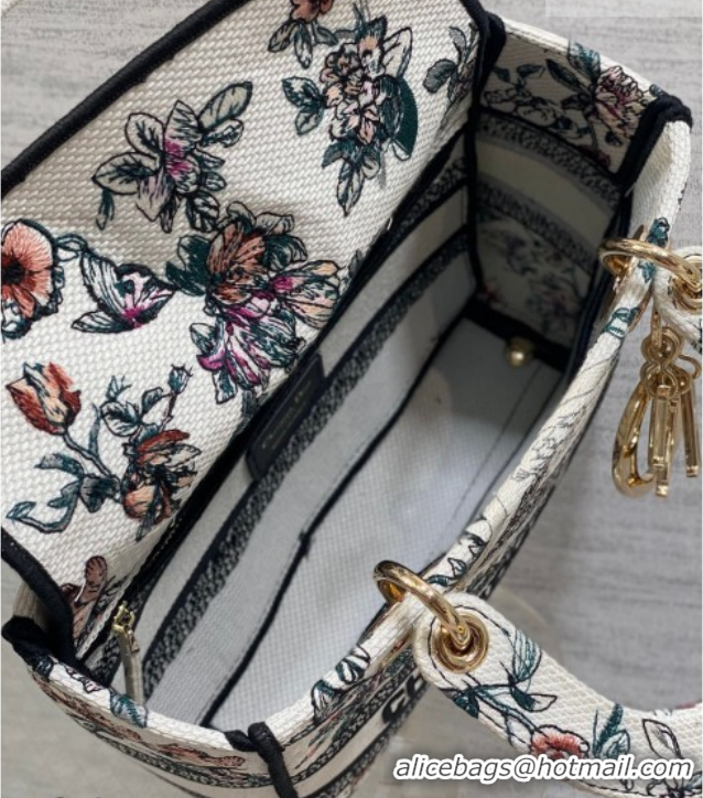 Good Quality Dior Medium Lady D-Lite Bag in Pink Souvenir de Rome Embroidery 0126064 2026