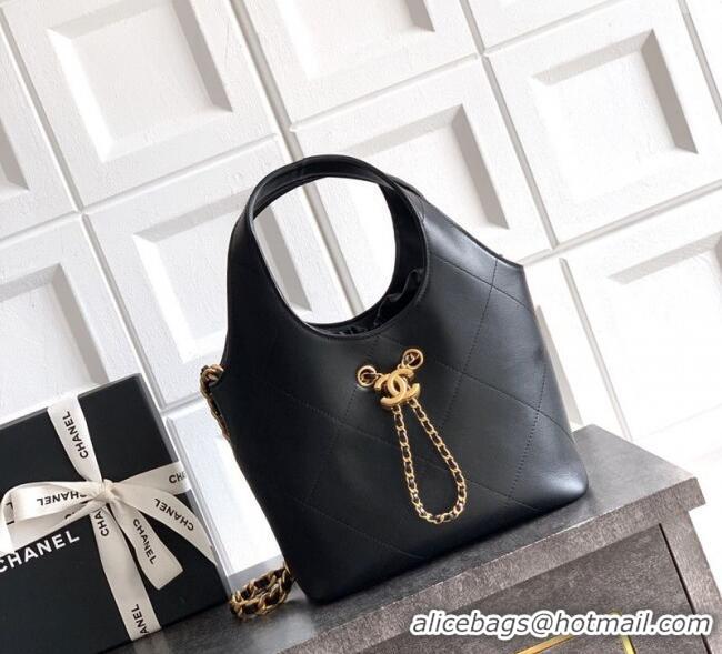 Hot Sell Cheap Chanel Calfskin Leather Small Shopping Bag AS6132 Black 2026