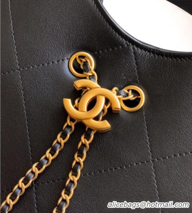 Hot Sell Cheap Chanel Calfskin Leather Small Shopping Bag AS6132 Black 2026