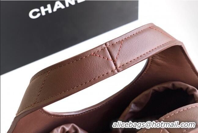 Promotional Chanel Calfskin Leather Small Shopping Bag AS6132 Coffee 2026