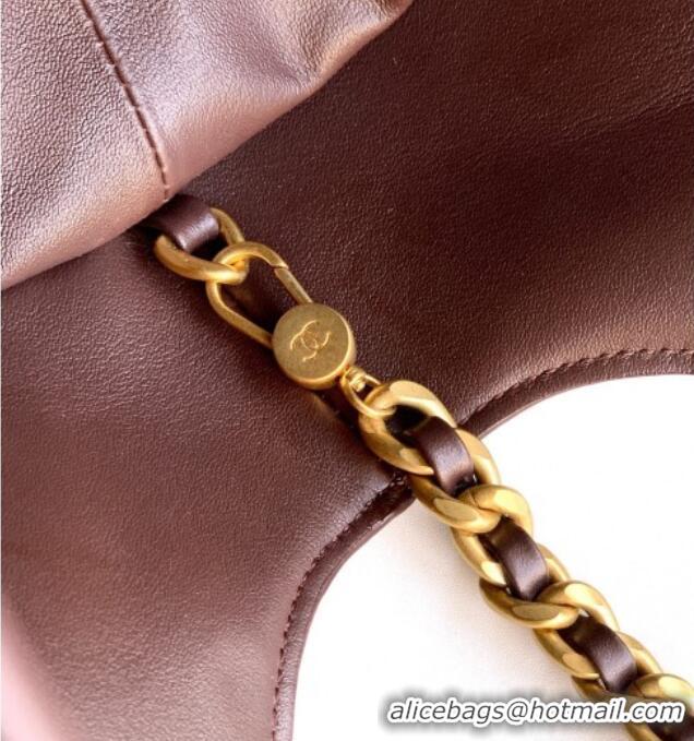 Promotional Chanel Calfskin Leather Small Shopping Bag AS6132 Coffee 2026