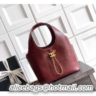 Reasonable Price Chanel Calfskin Leather Small Shopping Bag AS6132 Burgundy 2026