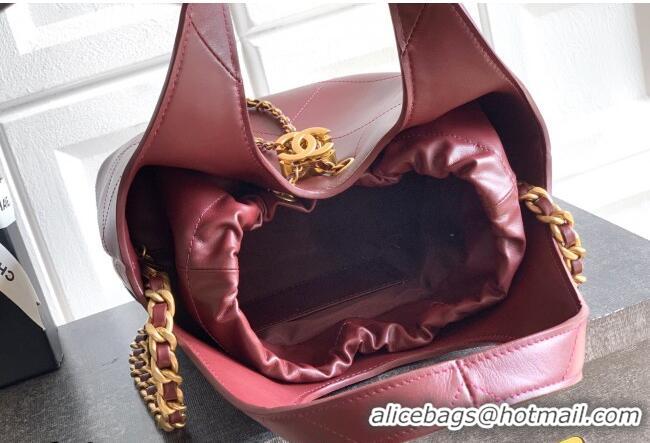 Reasonable Price Chanel Calfskin Leather Small Shopping Bag AS6132 Burgundy 2026
