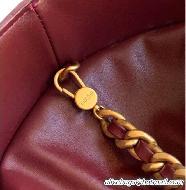 Reasonable Price Chanel Calfskin Leather Small Shopping Bag AS6132 Burgundy 2026