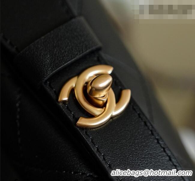 Best Quality Chanel Calfskin Leather Shopping Bag CH020402 Black 2026